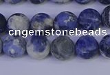 CRO952 15.5 inches 8mm round matte sodalite beads wholesale