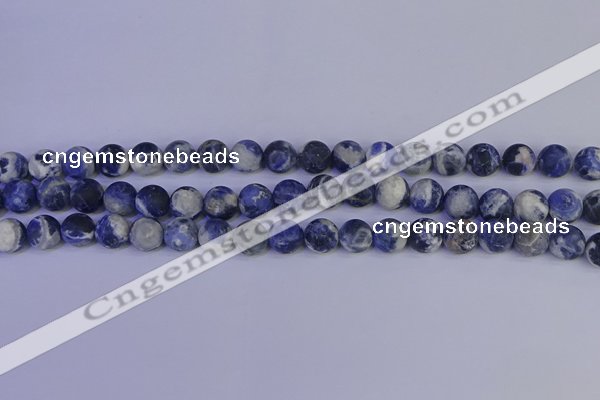 CRO952 15.5 inches 8mm round matte sodalite beads wholesale