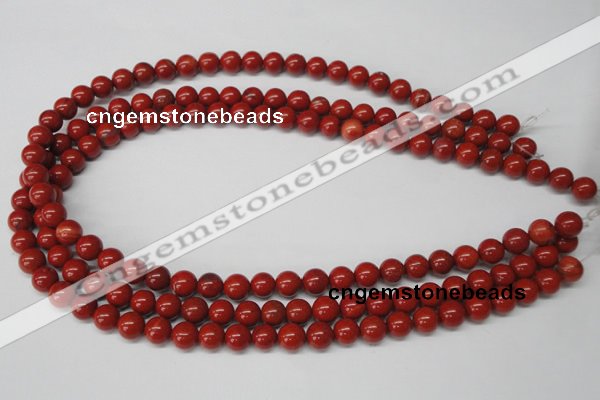 CRO96 15.5 inches 8mm round red jasper beads wholesale