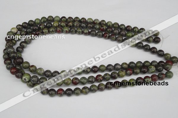 CRO97 15.5 inches 8mm round dragon blood jasper beads wholesale