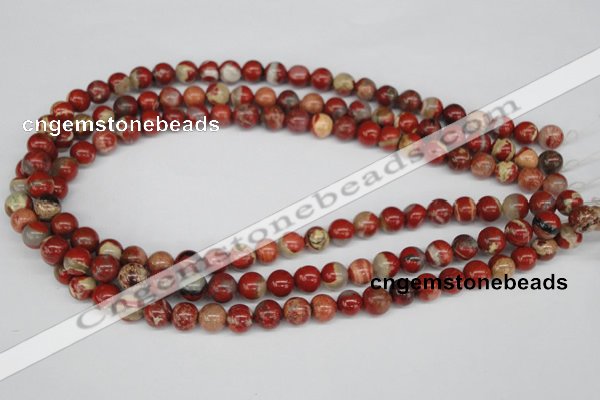 CRO99 15.5 inches 8mm round red jasper beads wholesale