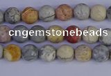 CRO991 15.5 inches 6mm round matte sky eye stone beads wholesale