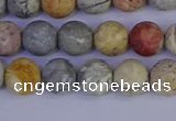 CRO992 15.5 inches 8mm round matte sky eye stone beads wholesale