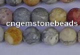 CRO993 15.5 inches 10mm round matte sky eye stone beads wholesale