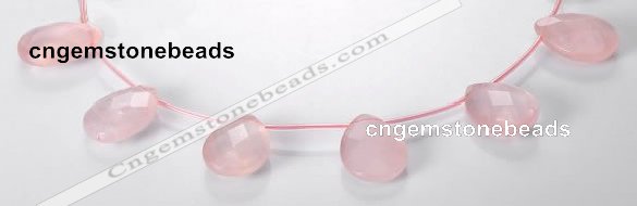 CRQ06 19*25mm faceted teardrop A grade natural rose quartz beads