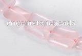 CRQ07 10*14mm rectangle A grade natural rose quartz beads