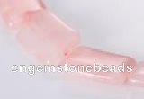 CRQ09 A grade 18*25mm rectangle natural rose quartz beads