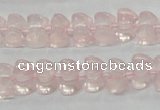 CRQ105 15.5 inches 7*11mm double heart natural rose quartz beads