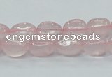 CRQ106 15.5 inches 9*12mm nugget natural rose quartz beads wholesale