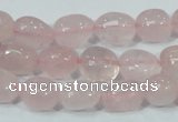 CRQ112 15.5 inches 10*13mm nugget natural rose quartz beads