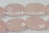 CRQ113 15.5 inches 18*25mm faceted freeform natural rose quartz beads