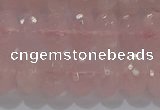 CRQ118 15.5 inches 7*12mm faceted rondelle rose quartz beads