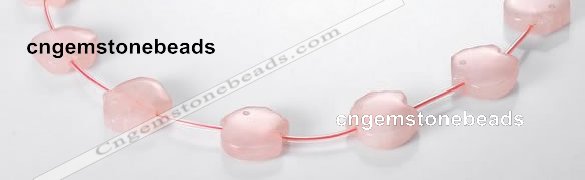 CRQ12 18*19mm pig-shaped A grade natural rose quartz beads