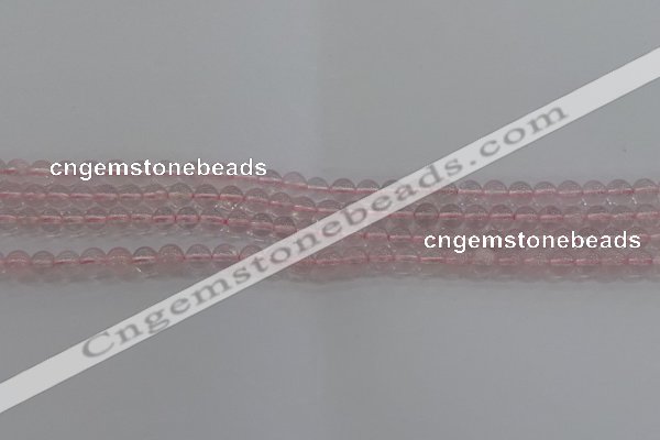 CRQ120 15.5 inches 4mm round natural rose quartz beads wholesale