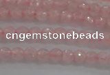 CRQ128 15.5 inches 4mm faceted round natural rose quartz beads