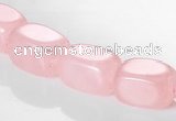 CRQ13 10*14mm cuboid A grade natural rose quartz beads Wholesale