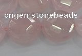 CRQ141 15.5 inches 20mm faceted coin natural rose quartz beads