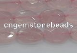 CRQ145 15.5 inches 8*10mm faceted oval natural rose quartz beads