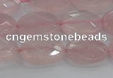 CRQ146 15.5 inches 10*14mm faceted oval natural rose quartz beads