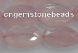 CRQ149 15.5 inches 15*20mm faceted oval natural rose quartz beads