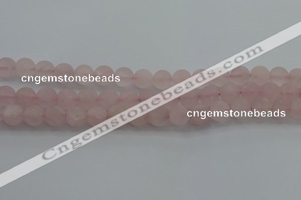 CRQ183 15.5 inches 10mm round matte rose quartz beads wholesale