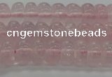 CRQ188 15.5 inches 6*10mm rondelle natural rose quartz beads