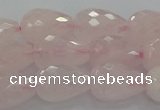 CRQ196 15.5 inches 10*14mm faceted teardrop natural rose quartz beads