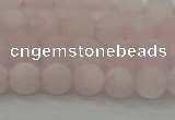 CRQ221 15.5 inches 6mm round matte rose quartz gemstone beads