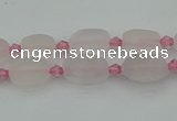 CRQ230 15.5 inches 8*12mm oval rose quartz beads wholesale