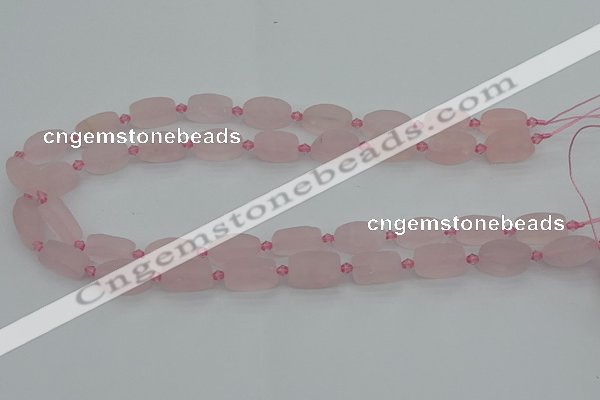 CRQ232 15.5 inches 9*16mm oval rose quartz beads wholesale