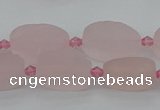 CRQ233 15.5 inches 11*18mm oval rose quartz beads wholesale