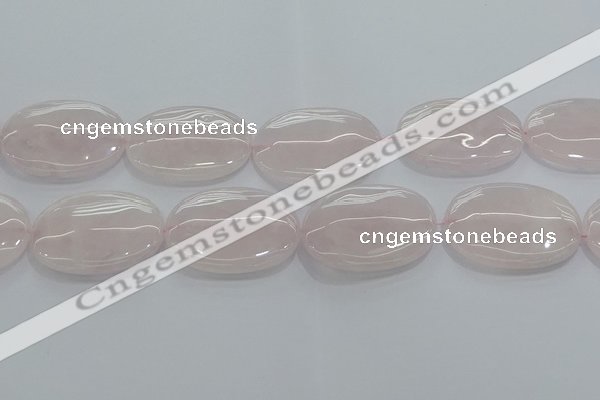 CRQ238 15.5 inches 30*40mm oval rose quartz beads wholesale