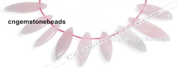 CRQ24 multi sizes flat rice shape rose quartz beads wholesale