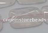 CRQ246 15.5 inches 18*25mm rectangle rose quartz beads wholesale