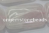 CRQ248 15.5 inches 30*40mm rectangle rose quartz beads wholesale