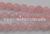 CRQ262 15.5 inches 8mm faceted round rose quartz beads