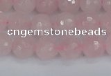 CRQ282 15.5 inches 8mm faceted round rose quartz beads wholesale