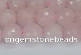 CRQ283 15.5 inches 10mm faceted round rose quartz beads wholesale