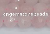 CRQ284 15.5 inches 12mm faceted round rose quartz beads