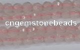 CRQ288 15.5 inches 4mm faceted round rose quartz gemstone beads