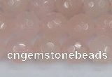 CRQ291 15.5 inches 10mm faceted round rose quartz gemstone beads