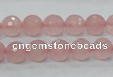 CRQ30 15.5 inches 10mm faceted round natural rose quartz beads