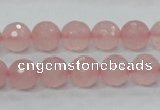 CRQ30 15.5 inches 10mm faceted round natural rose quartz beads