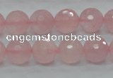 CRQ31 15.5 inches 12mm faceted round natural rose quartz beads