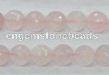 CRQ34 15.5 inches 10mm faceted round natural rose quartz beads