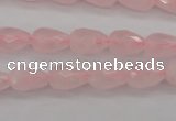 CRQ356 15.5 inches 8*12mm faceted teardrop rose quartz beads