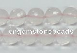 CRQ36 15.5 inches 14mm faceted round natural rose quartz beads