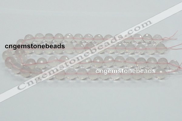 CRQ36 15.5 inches 14mm faceted round natural rose quartz beads