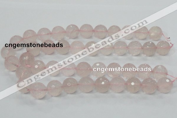 CRQ38 15.5 inches 18mm faceted round natural rose quartz beads