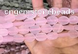 CRQ421 15.5 inches 12*16mm oval matte rose quartz beads wholesale